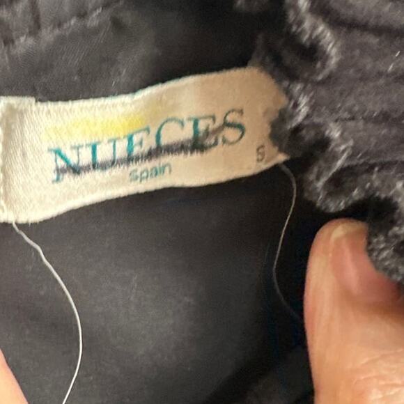 Neuces Made in Spain Black Polka Dot Dress Small - Picture 4 of 10